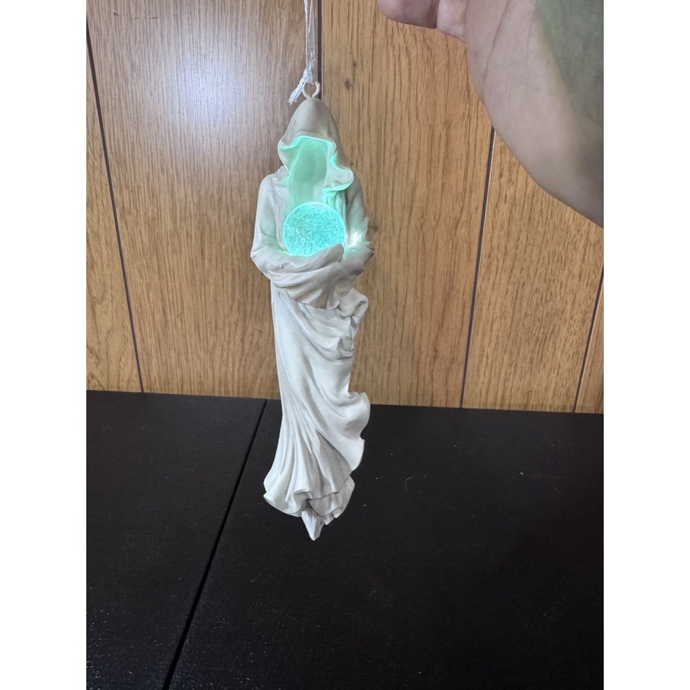 NEW 2025‎ Cracker Barrel Ghost With Crystal Ball Ornament Light Up NWT